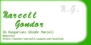 marcell gondor business card